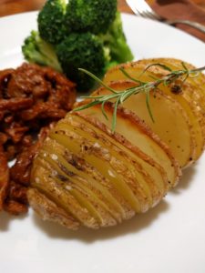 Hasselback Potatoes and BBQ Butler Curls