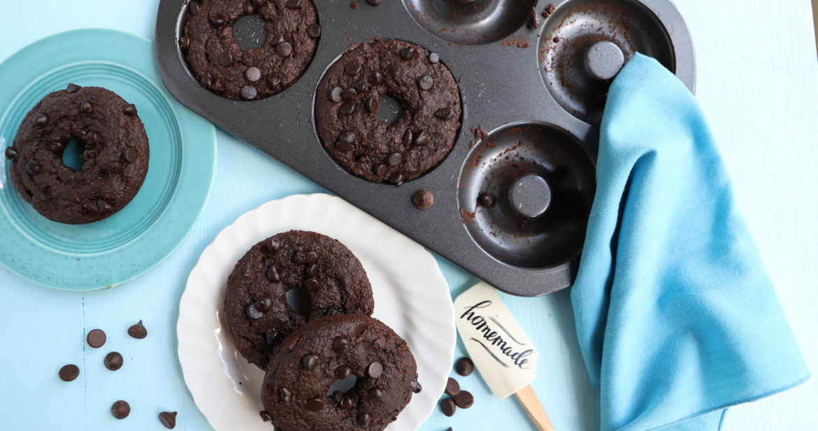 Vegan Double Chocolate Vegan Donuts