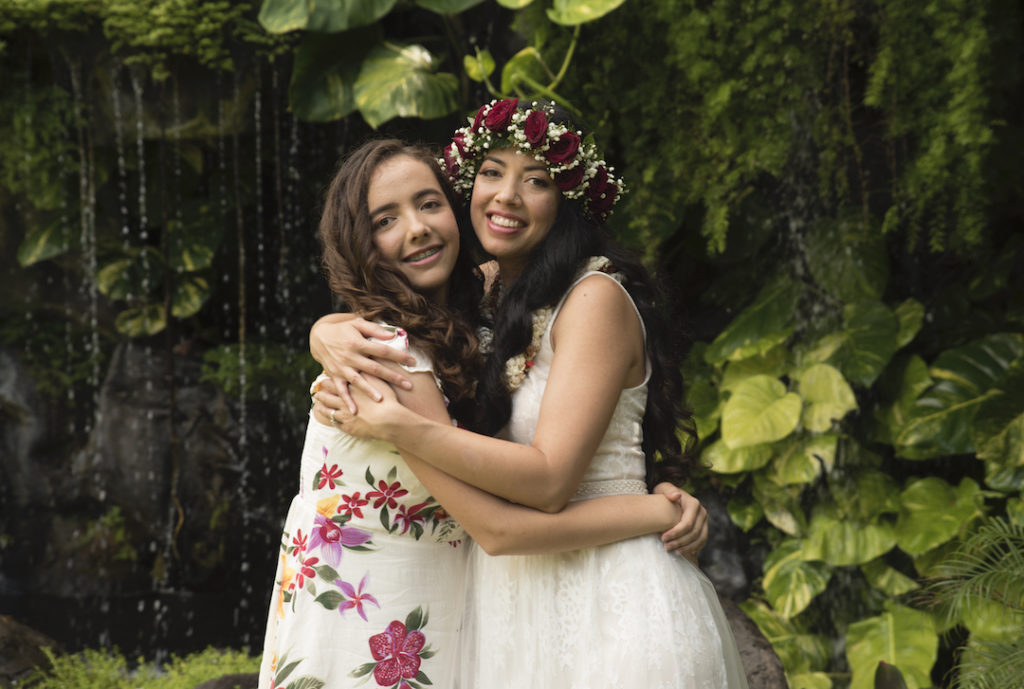 Hugs at Pukalani Falls Garden