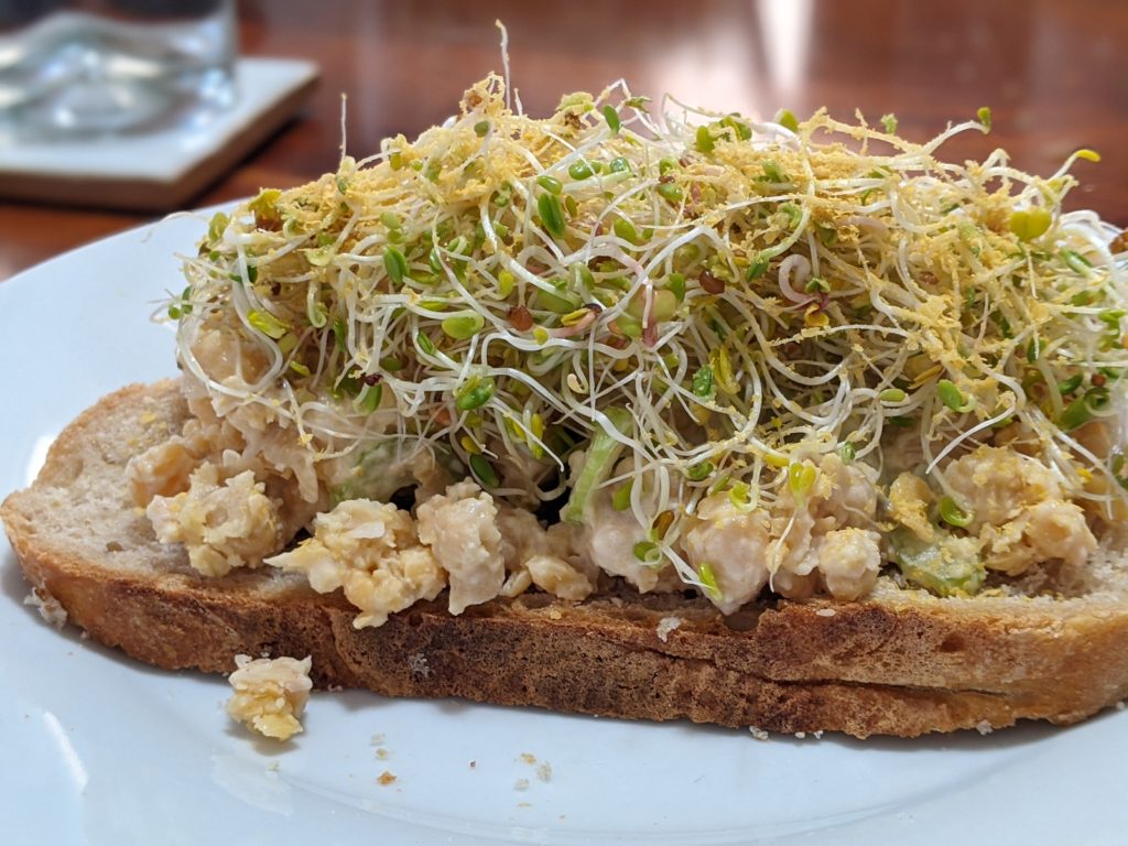 Sourdough Bread with Chickpea Salad