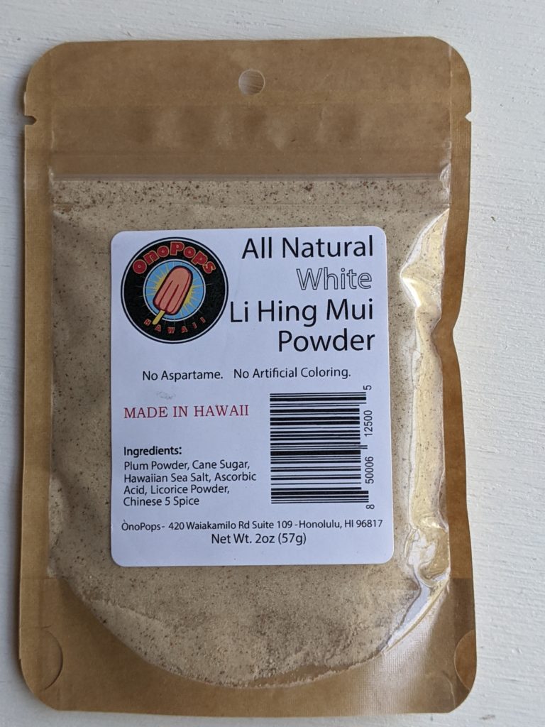 Li Hing Mui powder by Ono pops found at Papaya's Natural Foods
Vegan Kauai Eats