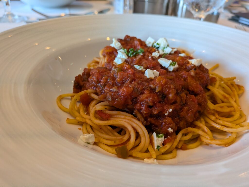 Italian night - Vegan spaghetti bolognese
Royal Caribbean Cruise as a vegan