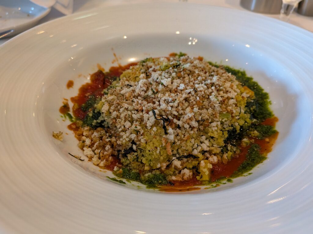 Welcome Aboard - Herb crusted stuffed portobello
Royal Caribbean Cruise as a vegan